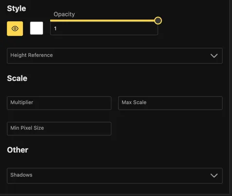 Shows model style options