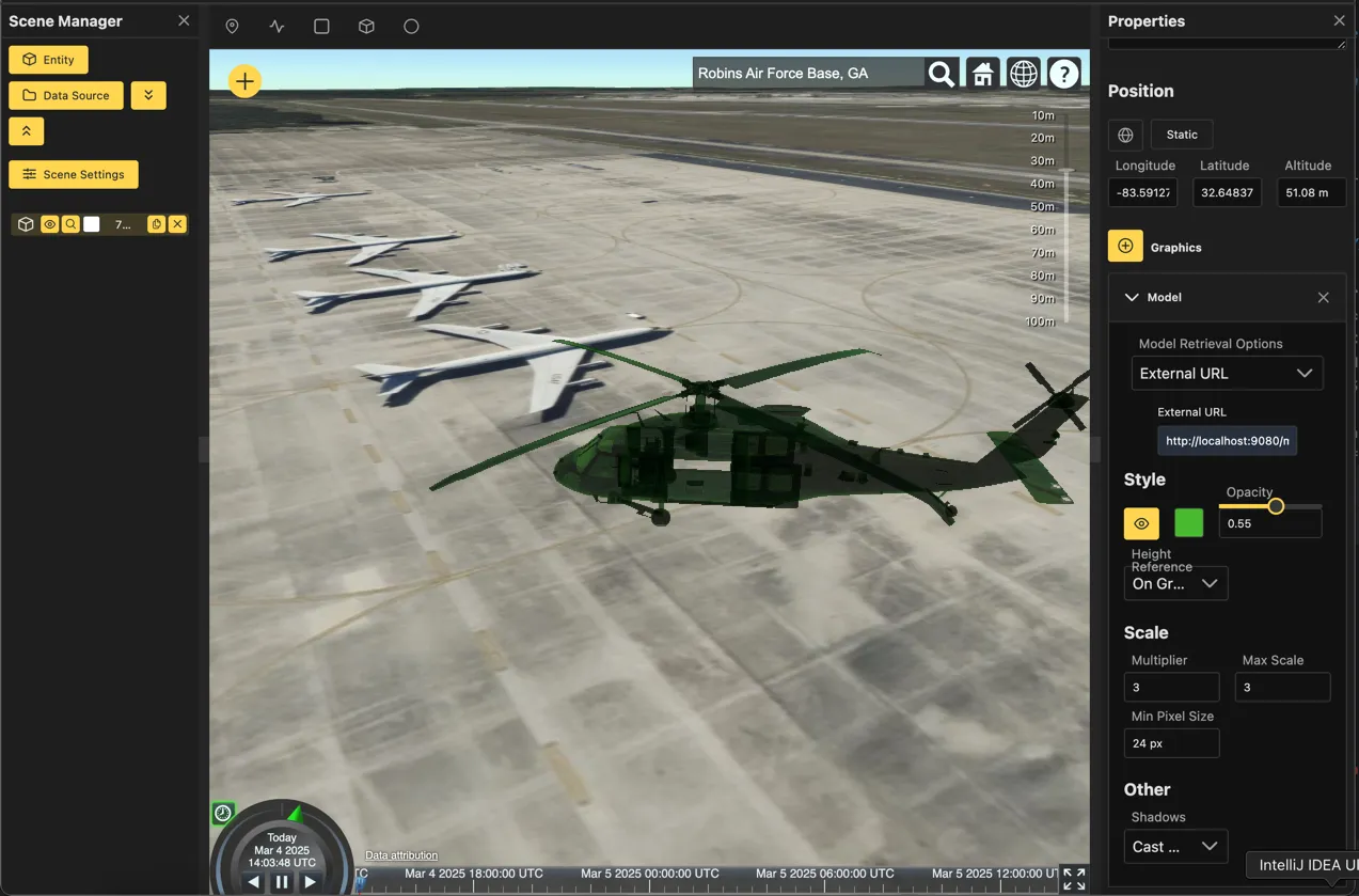 Show a 3x sized green transparent blackhawk