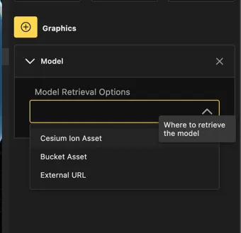 View of the available graphics selection